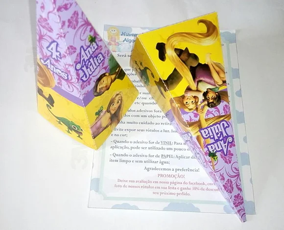 Caixa Pirâmide - Enrolados/Rapunzel