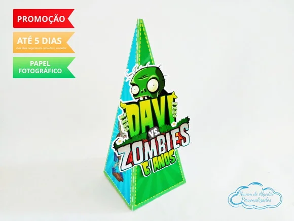 Caixa pirâmide Plantas vs zumbis