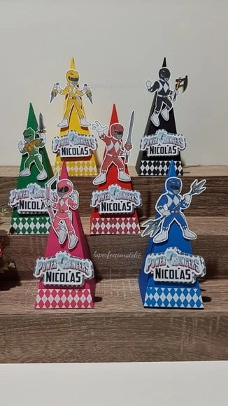 10 Caixas Pirâmide Power Rangers