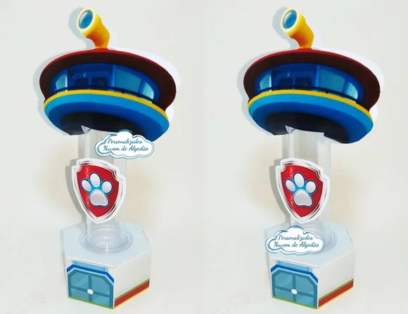 Caixa porta tubetes Torre Patrulha Canina