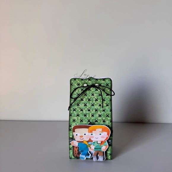 Caixa Sacolinha Minecraft