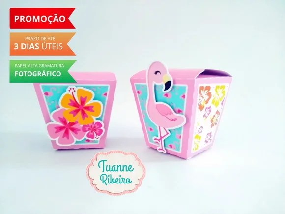 Caixa Sushi - Abacaxi e Flamingo