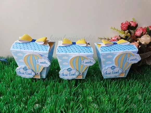 Caixa sushi balão de ar quente