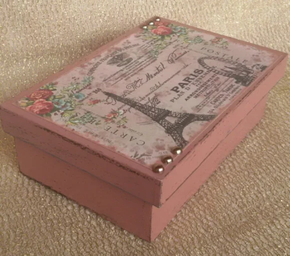 Caixinha MDF Decorada Paris