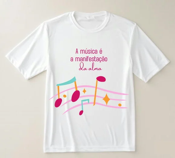 Camiseta a Música É a Manifestação da Alma