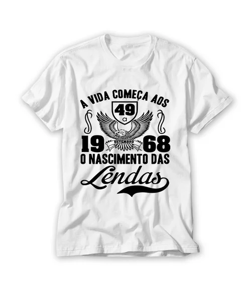 Camiseta A Vida Começa aos 49