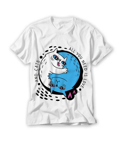 Camiseta All You Need is Love and Cats