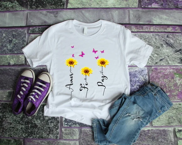 Camiseta Amor Fé e Paz