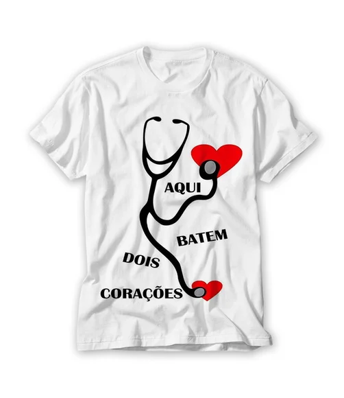 Camiseta Aqui Batem dois Corações