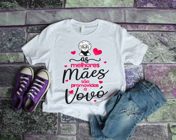 Camiseta As Melhores Mães São Promovidas A Vovó