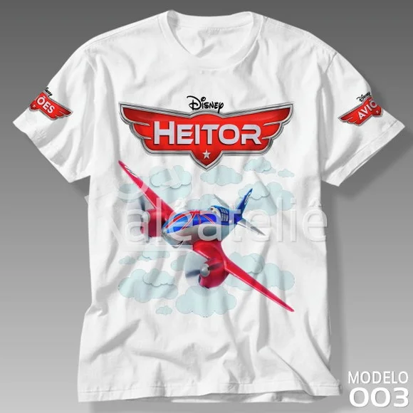 Camiseta Aviões Disney Bulldog Personalizada