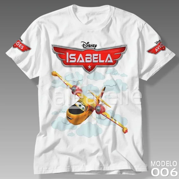 Camiseta Aviões Disney Dipper Personalizada