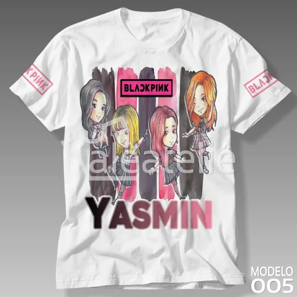 Camiseta Black Pink Four Girls Infantil Adulto Personalizada