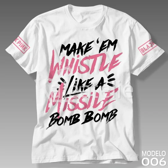 Camiseta Black Pink Whistle Infantil Adulto Personalizada