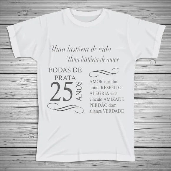 Camiseta Bodas de Prata