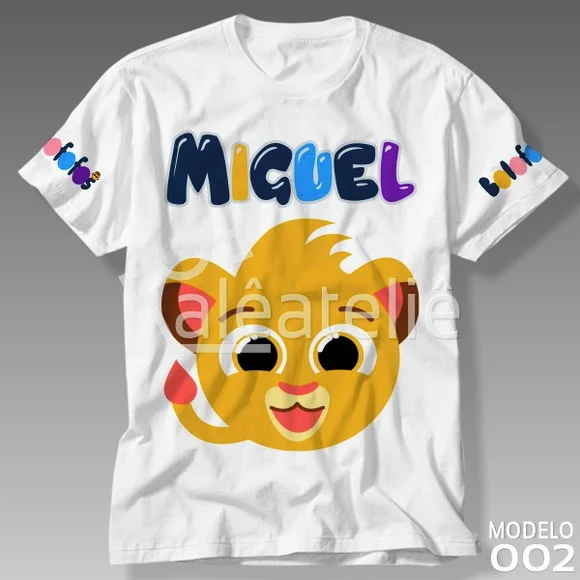 Camiseta Bolofofos Rick Leãozinho Infantil Adulto Unissex