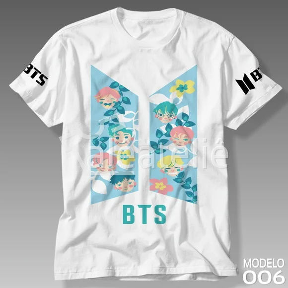 Camiseta Bts Kpop Bangtan Boys Bias Logo Army Personalizada