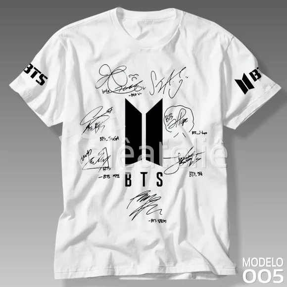Camiseta Bts Kpop Bangtan Boys Bias Logo Army Personalizada