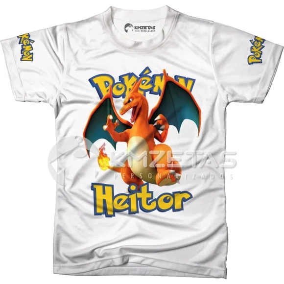 Blusa Charizard Pokemon Infantil Adulo Personalizada
