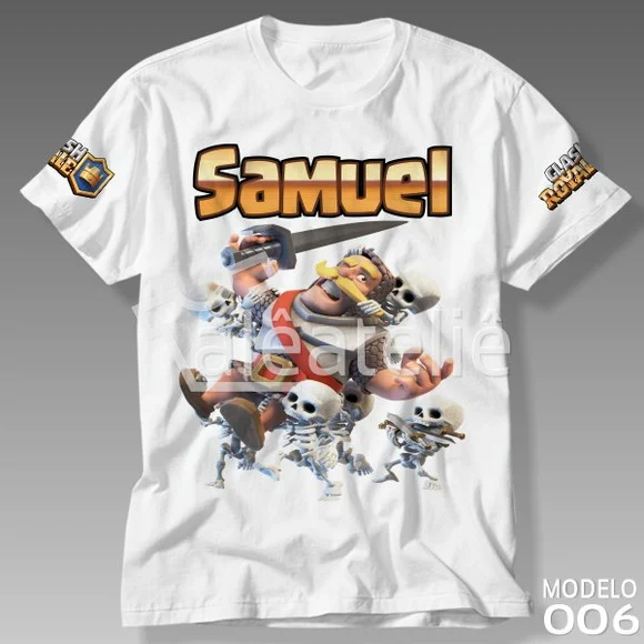 Camiseta Clash Royale T-shirt Unissex Personalizada