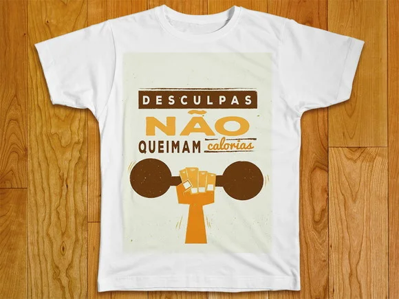 Camiseta Desculpas Não Queimam Caloria