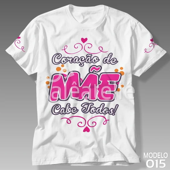 Camiseta Dia das Mães Coração de Mae