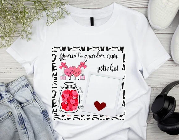 Camiseta Dia dos Namorados Personalizada com Foto
