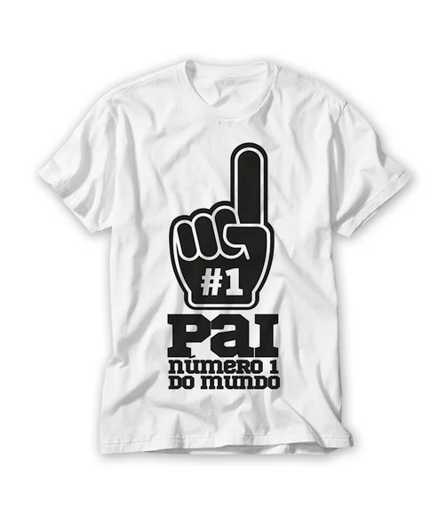 Camiseta Dia dos Pais Pai Número 1 do Mundo