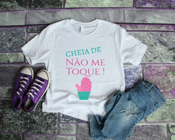 Camiseta Divertida Cheia de Não Me Toque