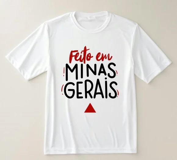 Camiseta Divertida Feito em Minas Gerais