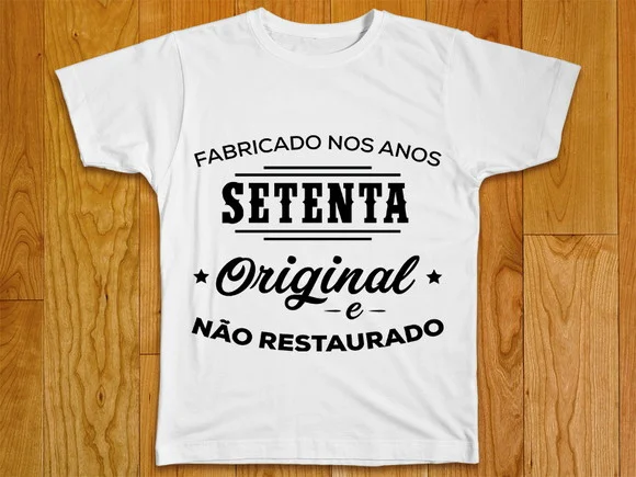 Camiseta Fabricado Nos Anos Setenta
