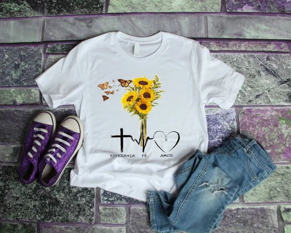 Camiseta Fé Esperança e Amor