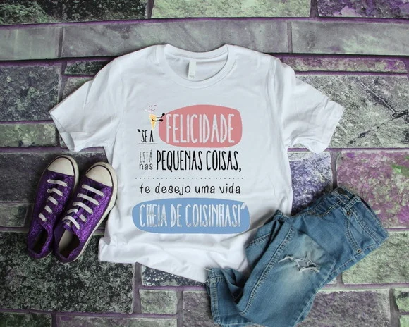 Camiseta Felicidade Está Nas Pequenas Coisas