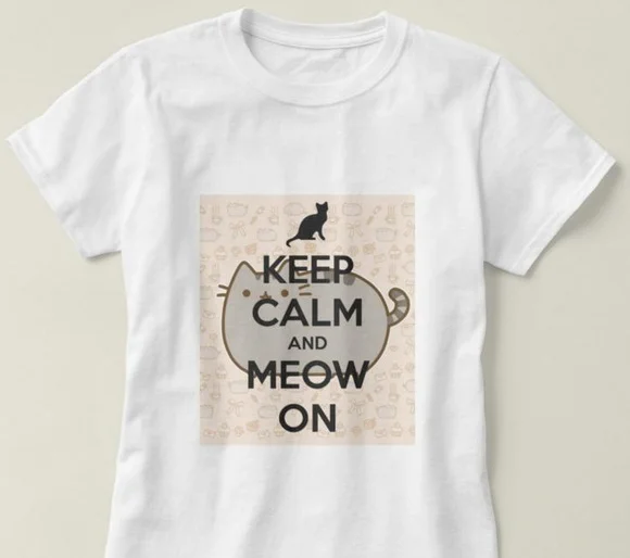 Camiseta Feminina Keep Calm and Meow
