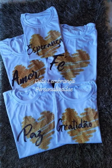 Camiseta Festa Ano Novo Reveillon Amor Família Paz Gratidão