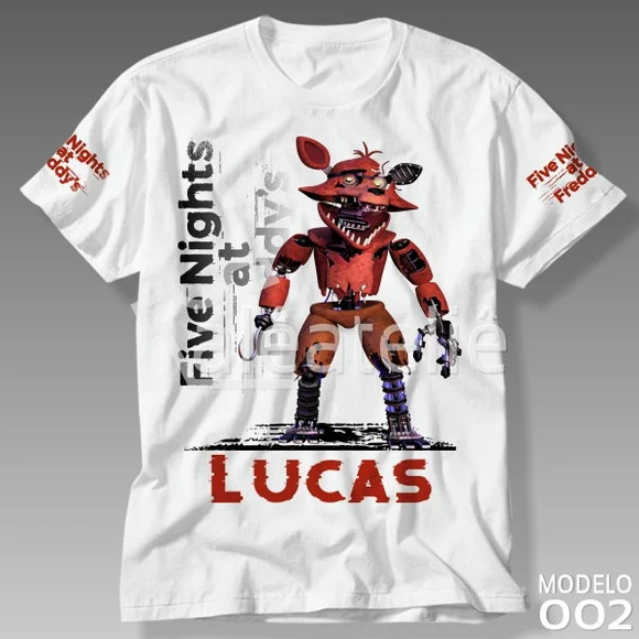 Camiseta Five Nights at Freddy Foxy Fnaf Infantil Adulto