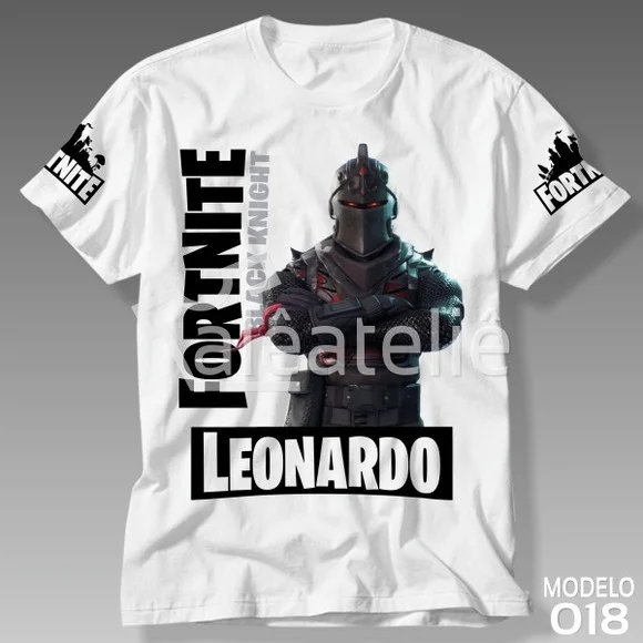 Camiseta Fortnite Black Knight Battle Royale Personalizada