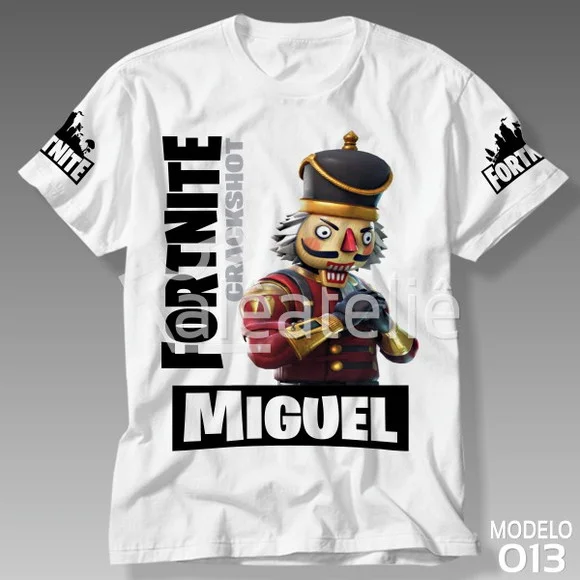 Camiseta Fortnite Crackshot Skin Battle Royale Personalizada