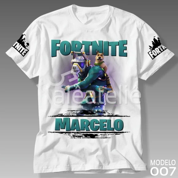 Camiseta Fortnite Dj Yonder Battle Royale Personalizada