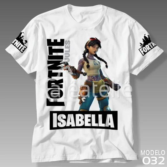 Camiseta Fortnite Jules Skin Battle Royale Personalizada
