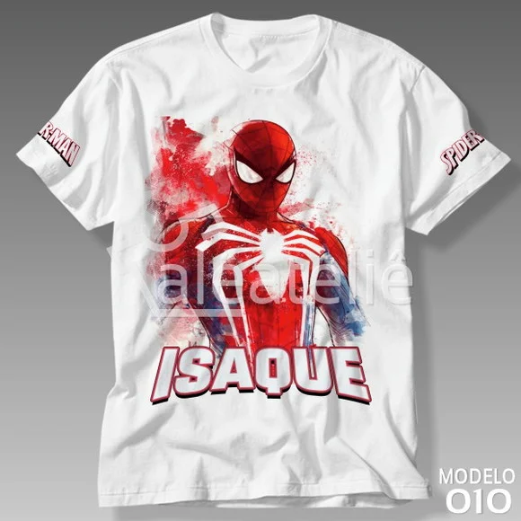 Camiseta Homem Aranha Masculina Personalizada