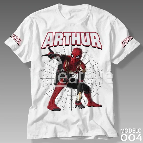 Camiseta Homem Aranha Peter Parker Personalizada