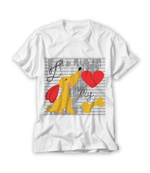 Camiseta Infantil I love My Dog