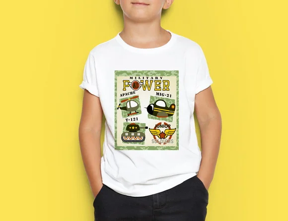 Camiseta Infantil Militar