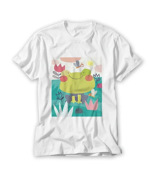 Camiseta Infantil Sapo Estiloso