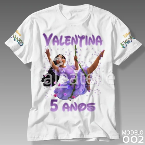 Camiseta Isabela Encanto Disney Festa Infantil Personalizada