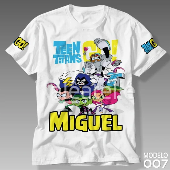 Camiseta Jovens Titãs Personalizada com Nome