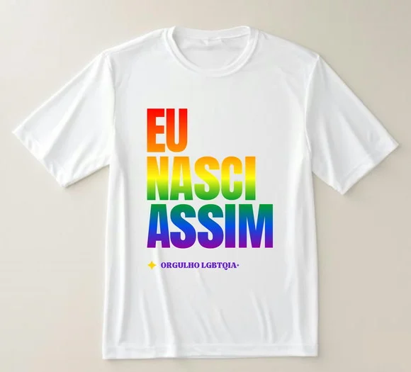 Camiseta Lgbtqia+ Eu Nasci Assim