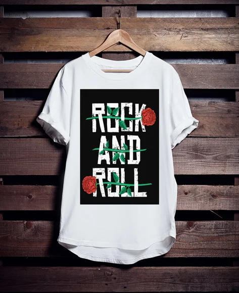 Camiseta Longline Rock And Roll