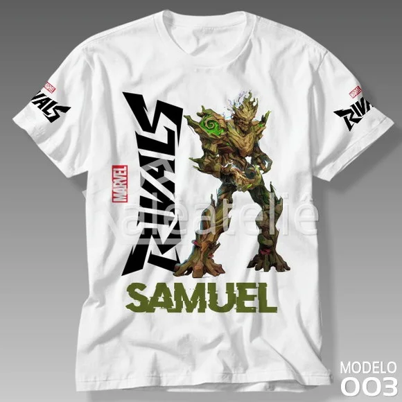 Camiseta Marvel Rivals Groot Infantil Adulto Personalizada
